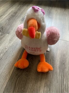 & Other Stories Pink, White and Orange Plush Squeaky Chick Toy